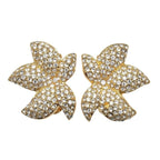 Christian Dior Gold Plated And Rhinestone 25.0 g Earrings