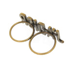 Christian Dior J'a Double Finger Ring Metal Size M Gold 1284 — view 5