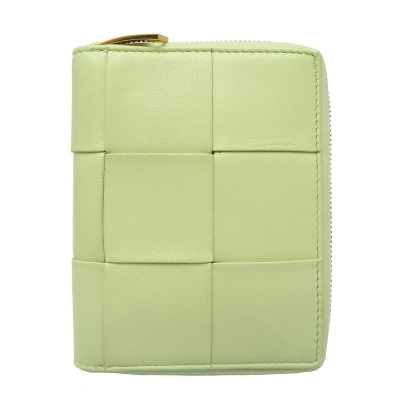 Bottega Veneta Bifold Wallet Leather Green Yellowgreen