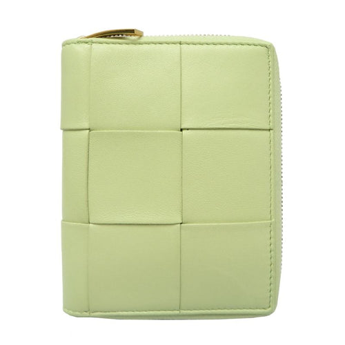 Bottega Veneta Bifold Wallet Leather Green Yellowgreen
