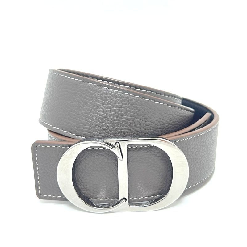 Dior Belt CD Logo Buckle Leather Brown — view 2
