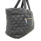 Chanel Tote Coco Cocoon Nylon Black Silver — view 2
