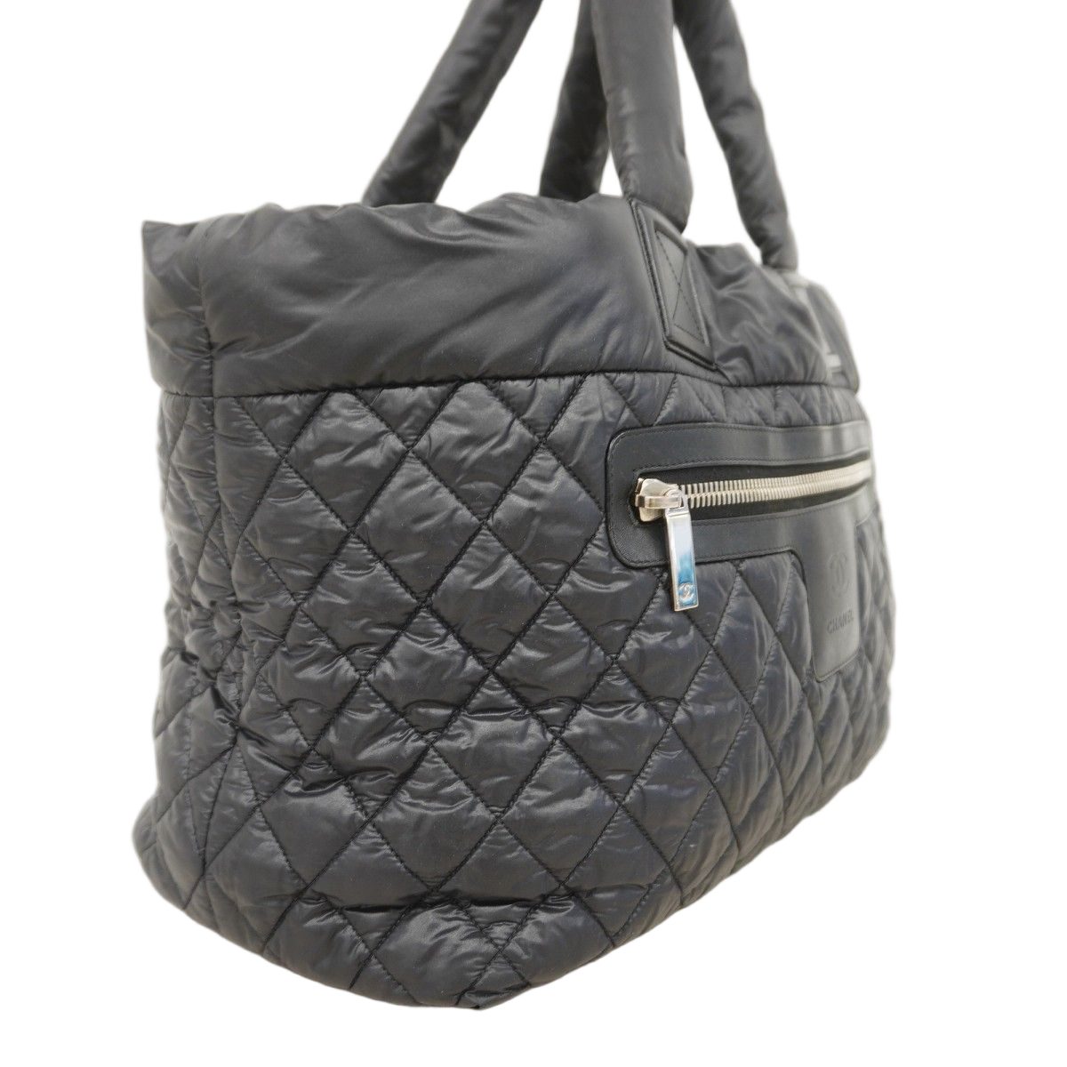 Chanel Tote Coco Cocoon Nylon Black Silver — view 2