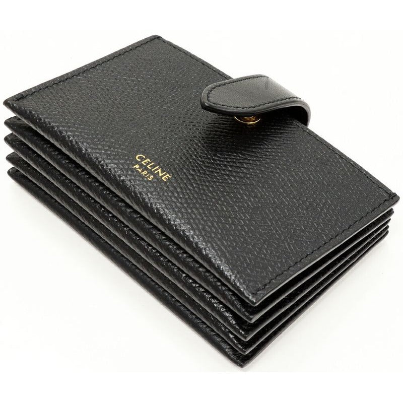 Celine Card Case Accordion Holder Calf Black 10 B693 bfp 38 no — view 3