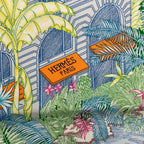 Hermes Scarf Carre 90 100% Silk Faubourg Tropical Multicolor — view 7