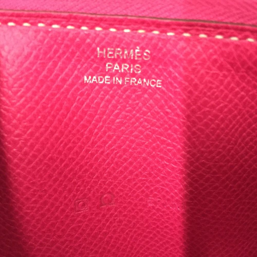 Hermes Azap Classic Leather Long Wallet Pink — view 6
