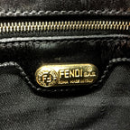 Fendi FF Logo Hardware Nylon Leather Bag 15321 Black — view 5