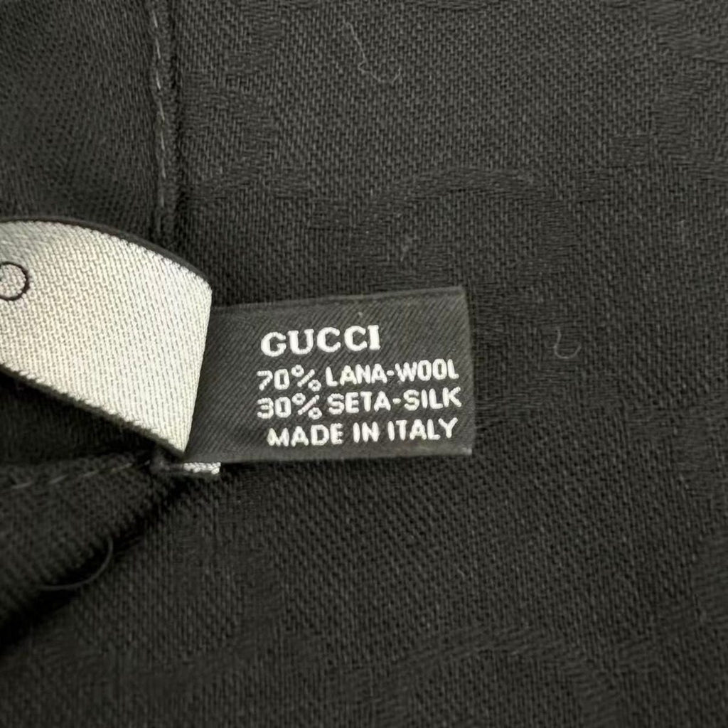 Gucci Shawl Scarf GG Logo Black — view 4