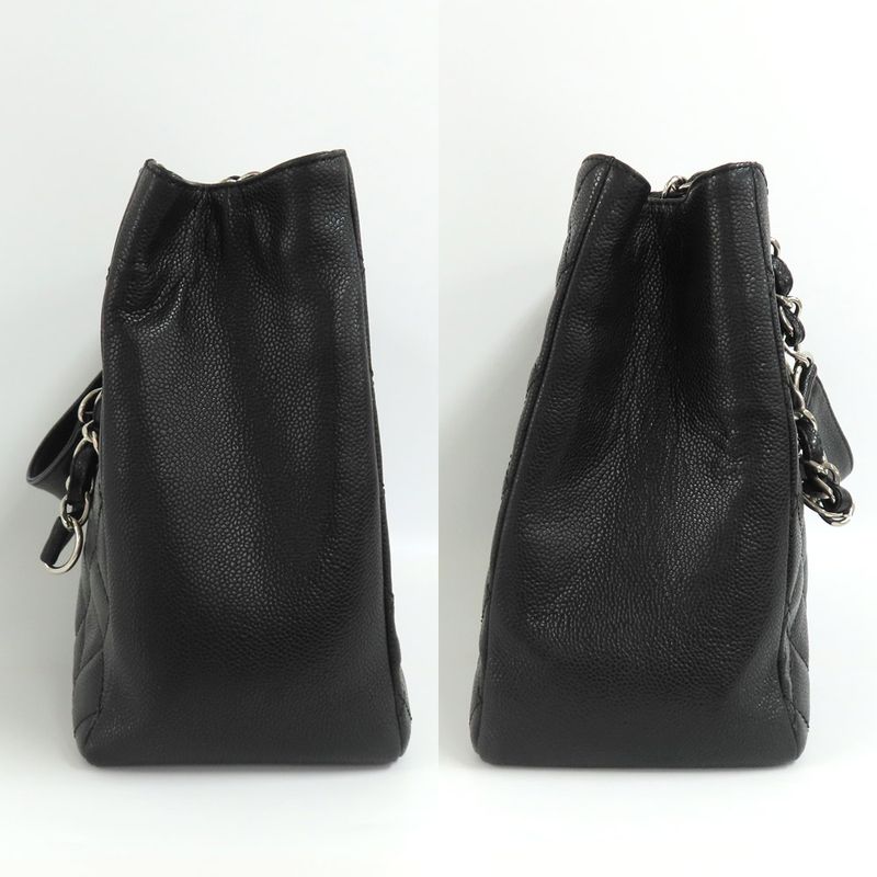 Chanel Grand Shopping Tote GST Shoulder Bag Black Caviar Leather 11 th — view 5