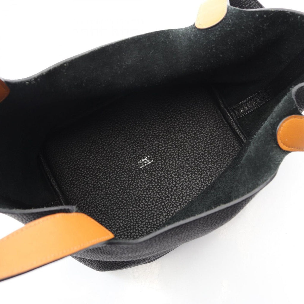 Hermes Handbag Picotin Lock MM Eclat Black Toffee Leather Brown — view 3