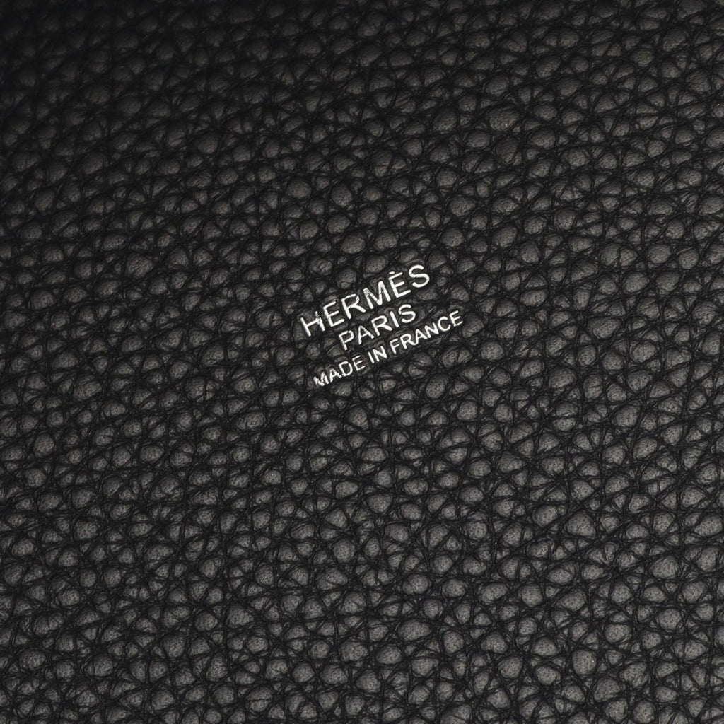 Hermes Handbag Picotin Lock MM Eclat Black Toffee Leather Brown — view 4