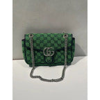 Gucci Marmont Quilted GG Canvas Green — view 4