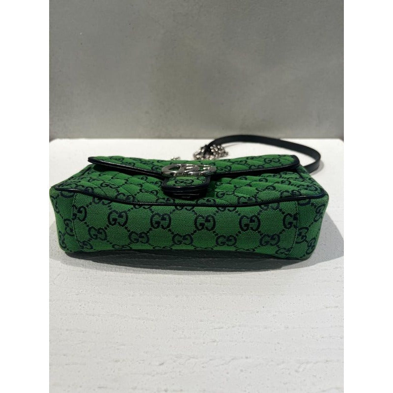 Gucci Marmont Quilted GG Canvas Green — view 5