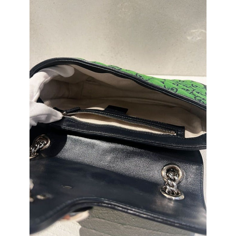Gucci Marmont Quilted GG Canvas Green — view 7
