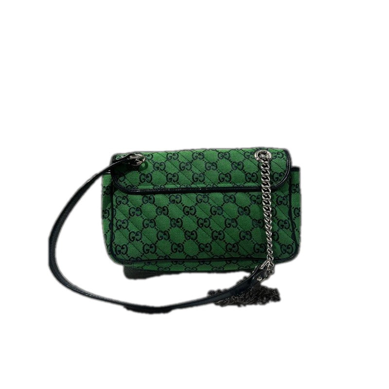 Gucci Marmont Quilted GG Canvas Green — view 2