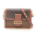Louis Vuitton Shoulder Bag Dauphine MM Canvas Leather