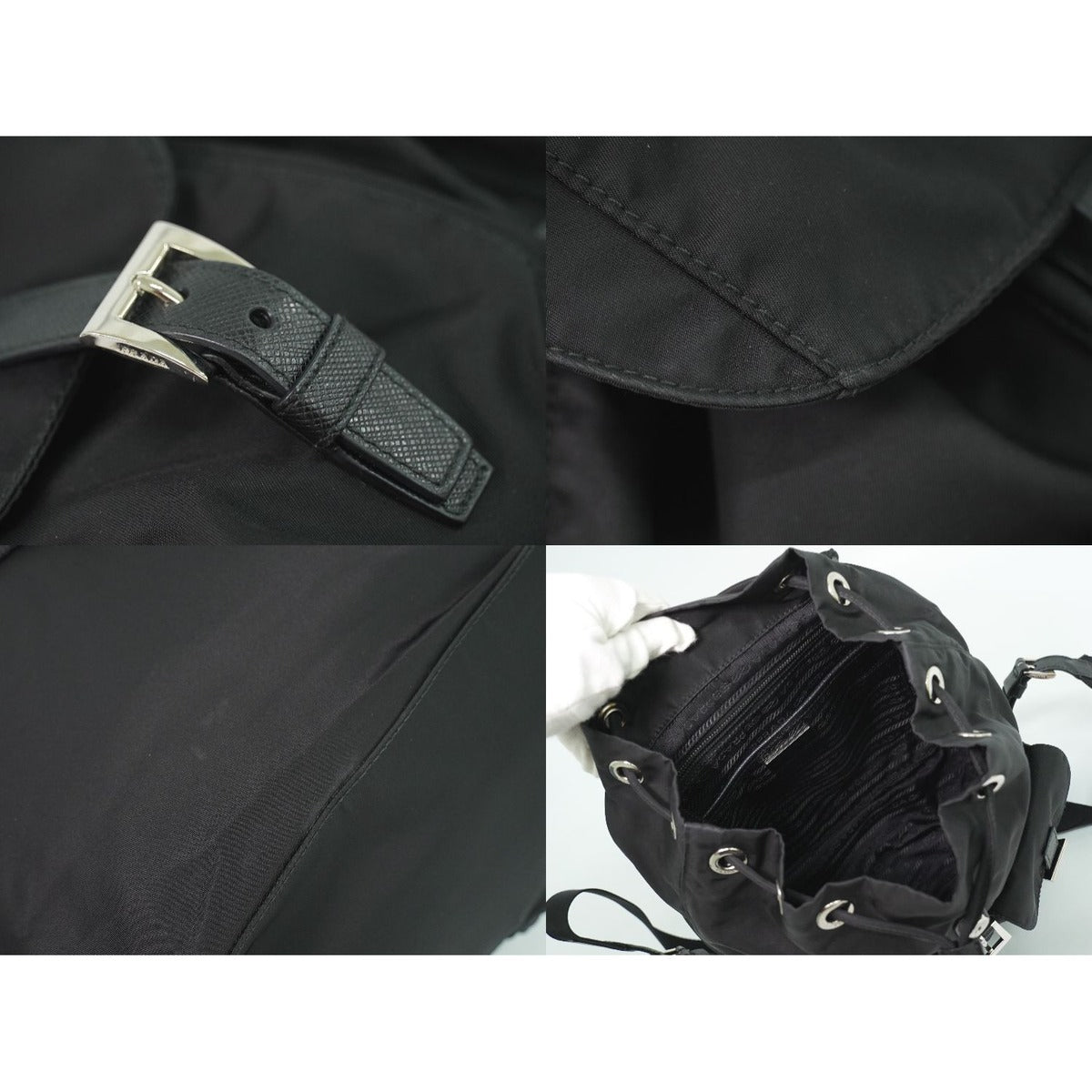 Prada Vela Backpack Nylon Black — view 7