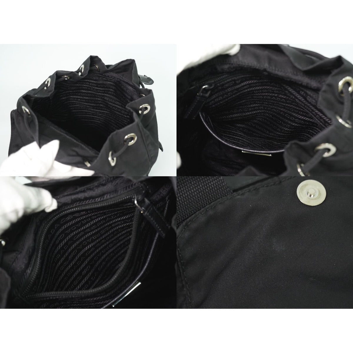 Prada Vela Backpack Nylon Black — view 8