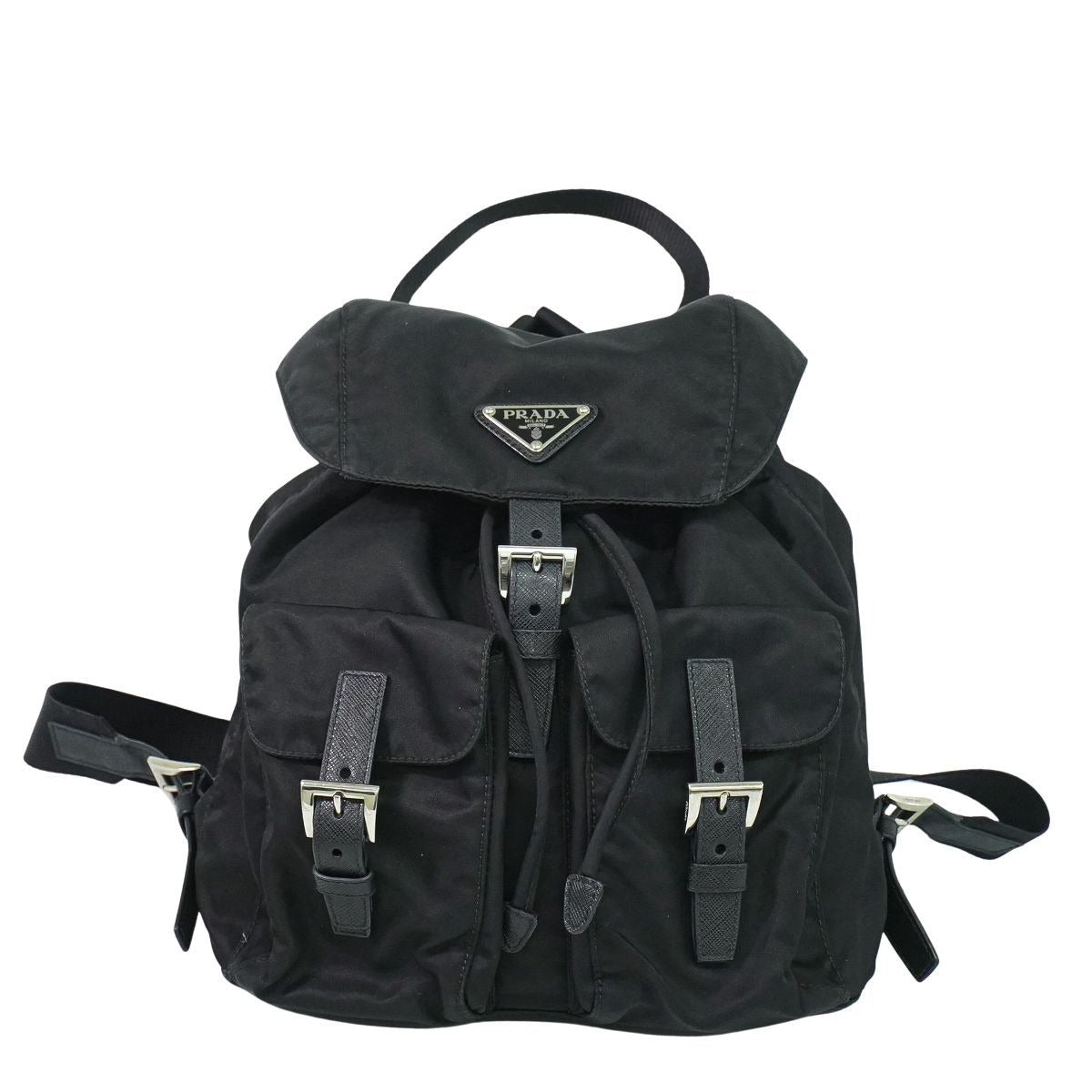Prada Vela Backpack Nylon Black