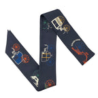 Hermes Twilly Long a to Berlinne Blue Noir Black — view 2