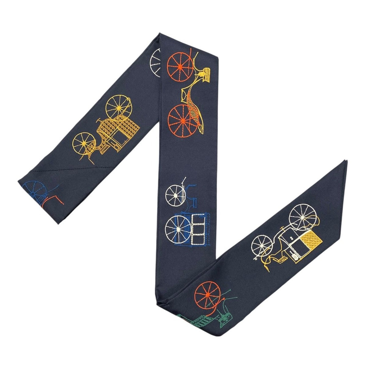 Hermes Twilly Long a to Berlinne Blue Noir Black