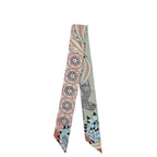 Hermes Ribbon Scarf Twilight Green Multicolor Savanna Dance Already Cleaned