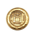 Chanel Brooch Gold Metal Round Vintage Costume