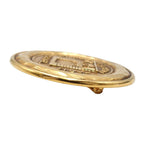 Chanel Brooch Gold Metal Round Vintage Costume — view 2