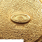 Chanel Brooch Gold Metal Round Vintage Costume — view 4