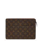 Louis Vuitton Monogram Pochette Homme Clutch Brown Leather