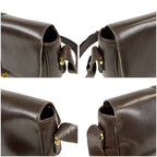 Celine Mini Shoulder Bag Dark Brown Leather Horse Carriage Hardware — view 5