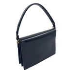 Saint Laurent Vintage Leather Black Shoulder Bag Gold — view 2