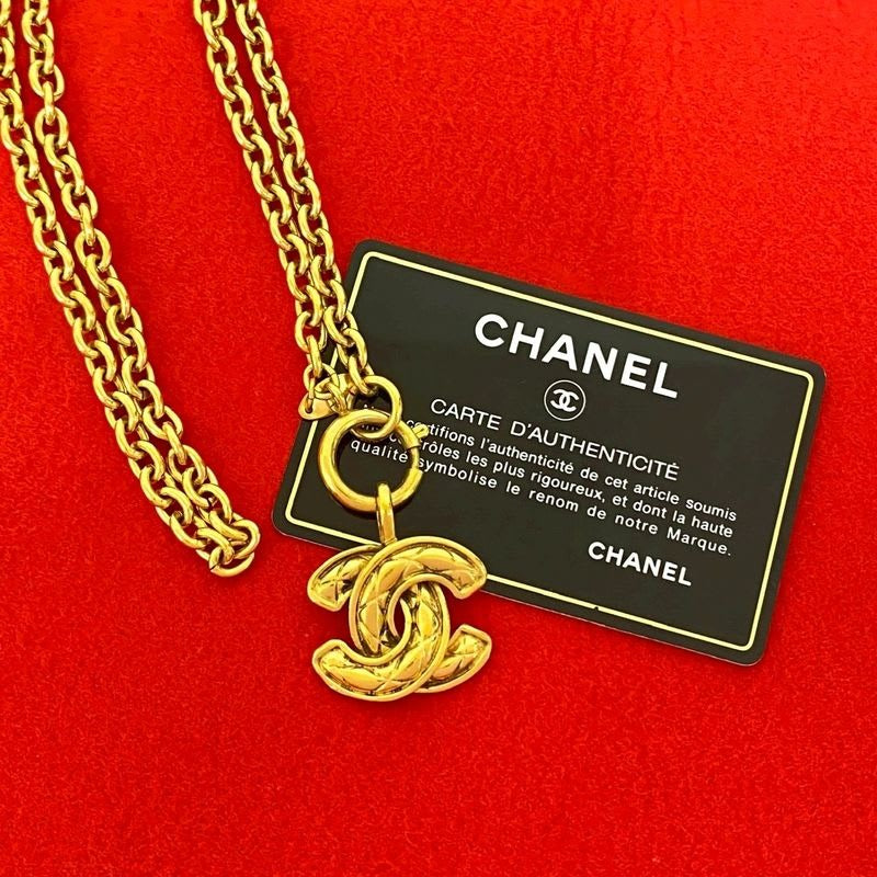 Chanel Vintage Coco Mark Motif GP Chain Necklace Pendant Accessory — view 2