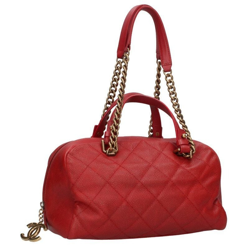 Chanel Quilted Caviar Leather Beau Ring Handbag