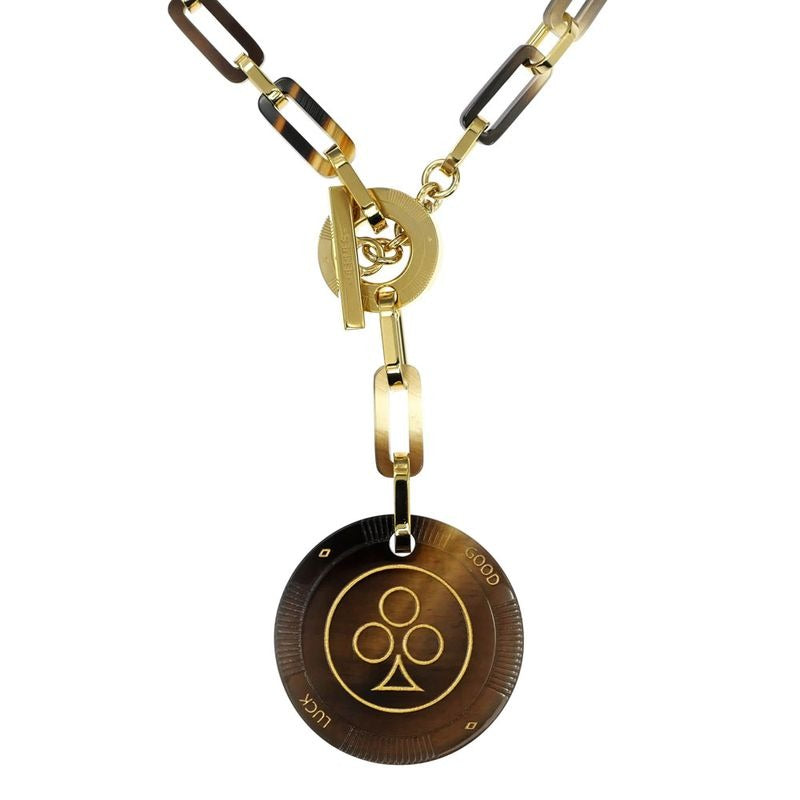 Hermes Necklace Faites Vos Jeux Buffalo Horn Long Pendant — view 2