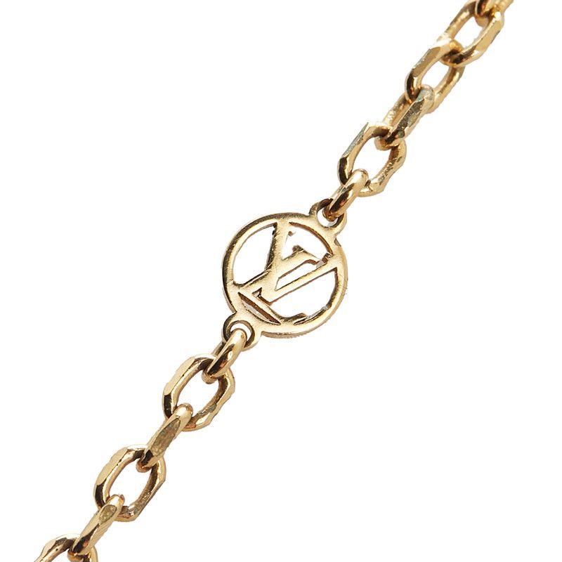 Louis Vuitton Collier Twin Rocks Gold Silver Plated Metal — view 6