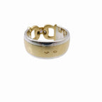 Hermes 18K Yellow Gold Silver 925 Diamond Ring 18KG 750 — view 7