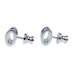 Hermes Earrings Pop Ash Mini H Pair Lila Purple Silver Color Jewelry — view 3