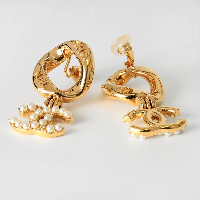 Chanel Faux Pearl Earrings — view 8