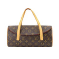 Louis Vuitton Monogram Sonatine Hand Bag Brown Gold Hardware