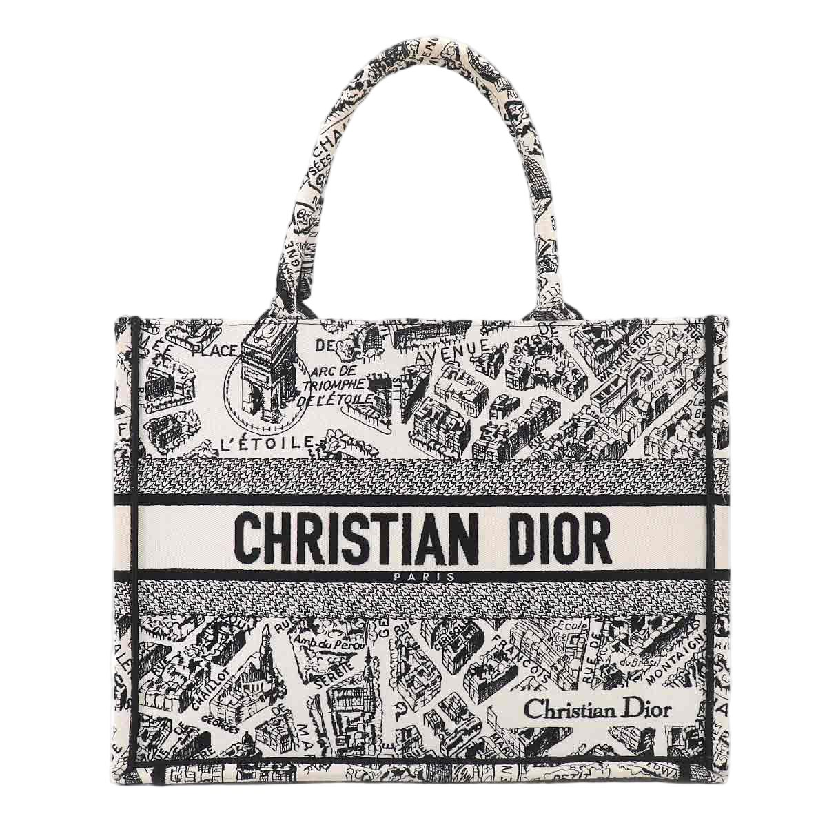Dior Plan de Paris Book Tote Canvas White