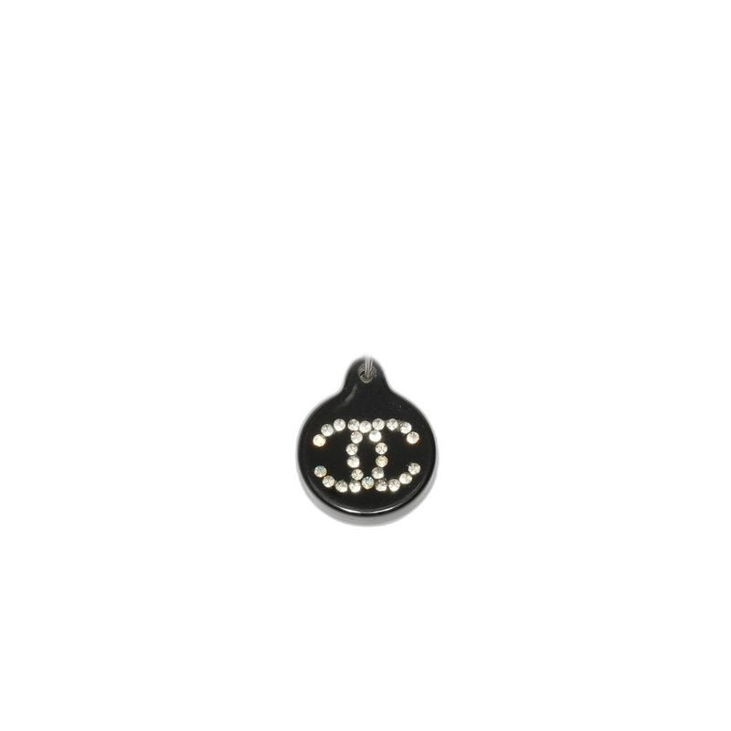 Chanel Necklace CC Logo Black Circle