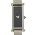 Gucci Stainless Steel Quartz Analog Display Black Dial Watch