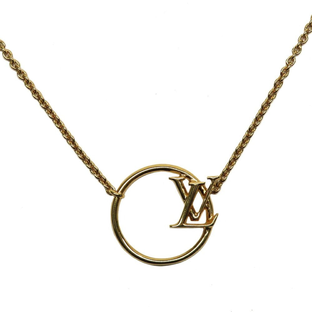 Louis Vuitton LV Eclipse Necklace Round Circle Gold