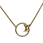 Louis Vuitton LV Eclipse Necklace Round Circle Gold