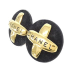 Chanel Vintage Earrings Black — view 2