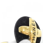 Chanel Vintage Earrings Black — view 8