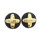 Chanel Vintage Earrings Black