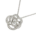 Chanel Camellia Diamond Necklace 41 cm 18k WG White Gold 750 Flower