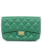 Chanel Chain Wallet Quilted Mini Shoulder Bag Leather Green Matte Gold Sold